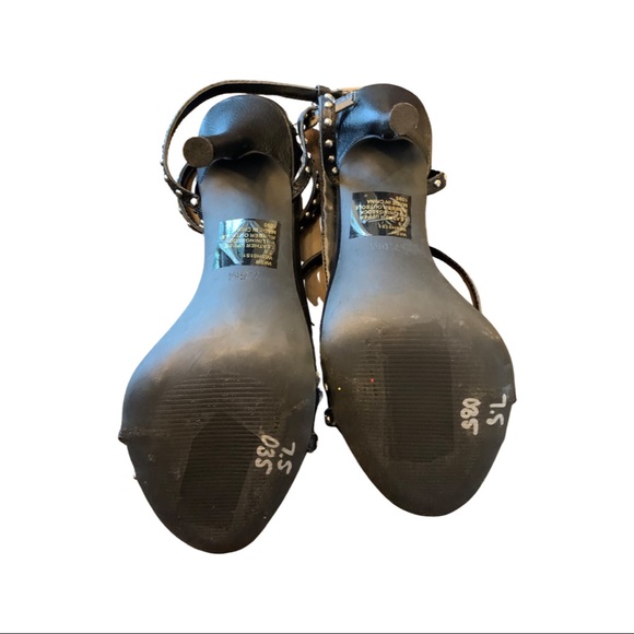 Steve Madden leather studded black sandals - Picture 3 of 3